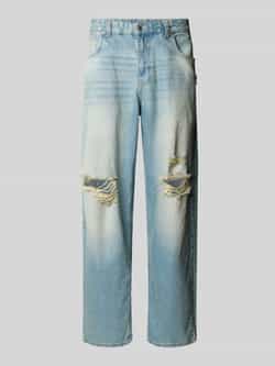 REVIEW Super baggy fit jeans van puur katoen in destroyed-look