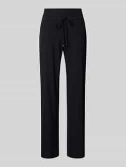 RAFFAELLO ROSSI Straight fit stoffen broek met structuurmotief model 'CANDICE'