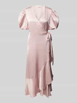 A-view Maxi-jurk met pofmouwen model 'Sinda'
