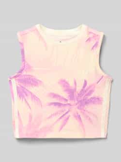 Adidas Originals Korte top met geribde ronde hals