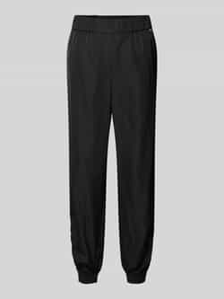 Marc Cain Tapered fit stoffen broek met labelapplicatie