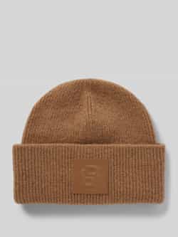 Boss Beanie met labeldetail model 'Laru'