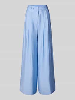 GUIDO MARIA KRETSCHMER WOMAN Wide leg bandplooibroek in kreuklook model 'Finja'
