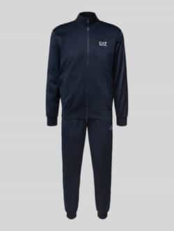 Emporio Armani EA7 Blauw en wit technisch stof trainingspak Blue Heren