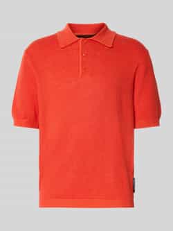 Marc O'Polo Regular fit poloshirt in een mix van linnen en katoen