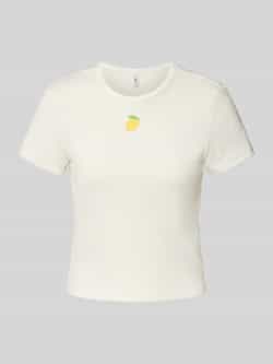 Only Regular fit T-shirt in riblook model 'DANIELLA'