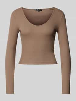 Only Shirt met lange mouwen en V-hals model 'KAYA'