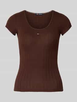 TOMMY JEANS Shirt met korte mouwen TJW SLIM IRREGULAR RIB SS