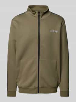 Guess Groene Rits Trui Fleece Stijl Green Heren