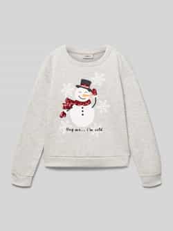 Only Regular fit sweatshirt van een mix van katoen en viscose model 'YDA LIFE XMAS'