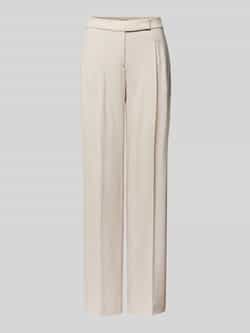 Windsor Wijde Pijp Wollen Broek Beige Dames