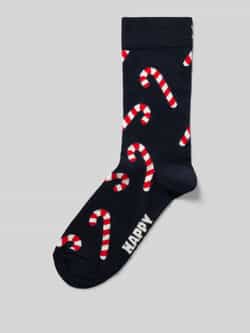 Happy Socks Sokken met labelstitching model 'Candy Cane'