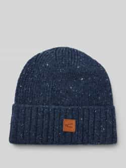 Camel active Beanie van wolmix met labelpatch