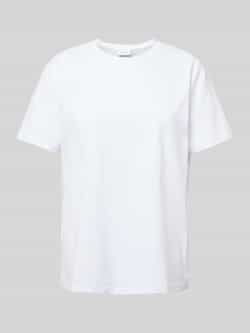 Vila T-shirt met geribde ronde hals model 'NORA'