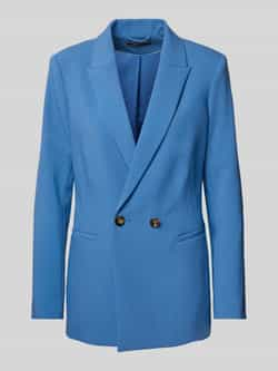 Comma Lichte Twill Blazer Regular Fit Blue Dames