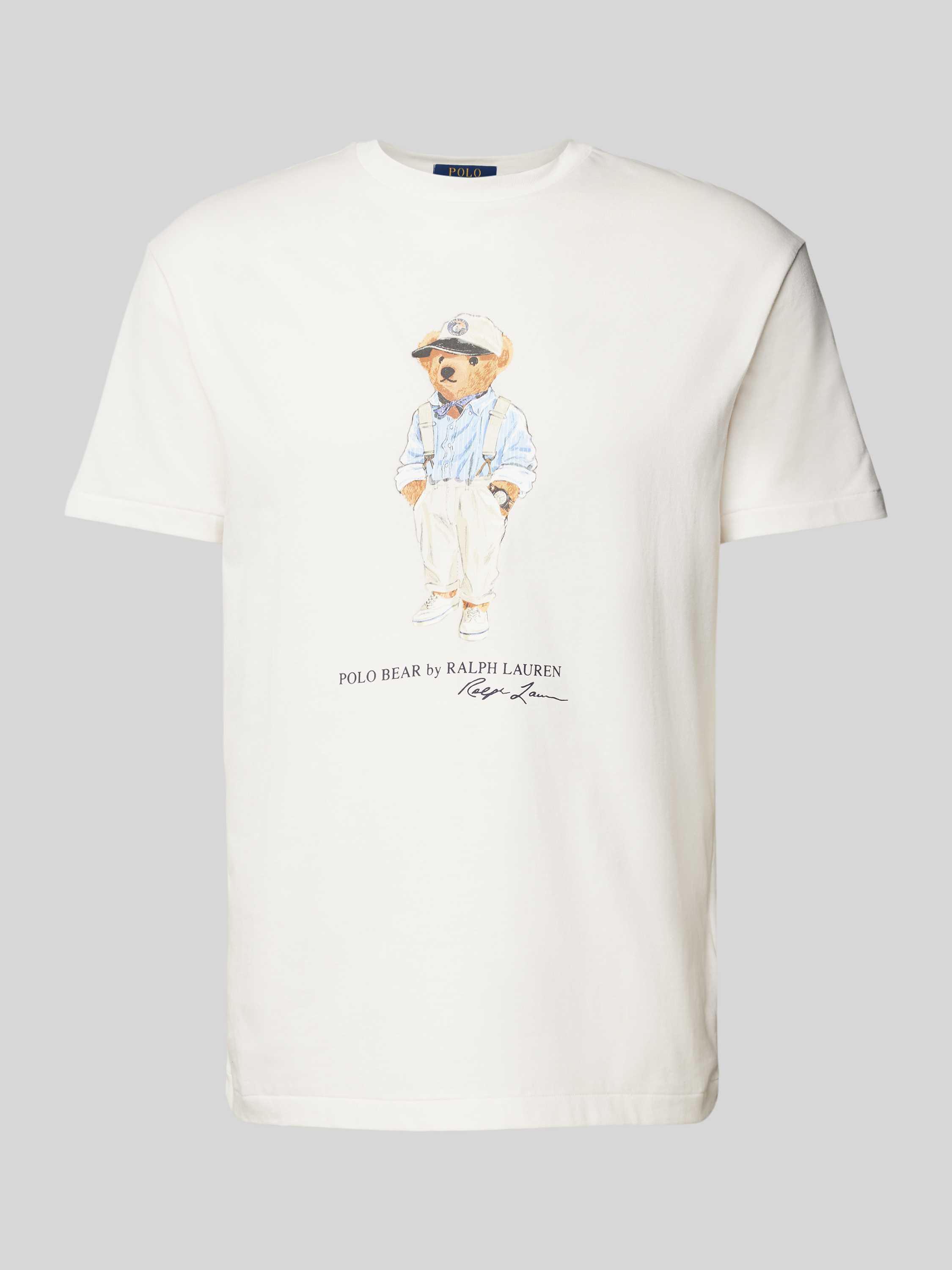 Polo Ralph Lauren Teddy Bear Logo Wit T-shirt White Heren