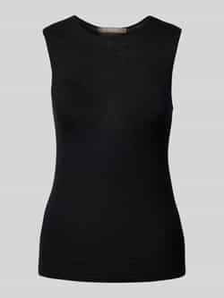 Christian Berg Woman Selection Top van zuivere wol met ronde hals