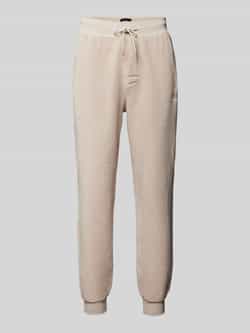 Boss Regular fit sweatpants met structuurmotief model 'Contemp'