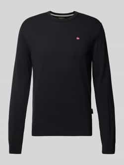 Napapijri Gebreide pullover met labelstitching model 'DROZ'