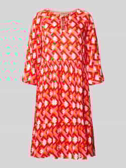 Smith and Soul Knielange jurk in laagjeslook met all-over motief