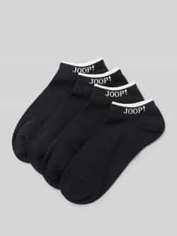 JOOP! Collection Sneakersokken met labeldetail in een set van 4 paar