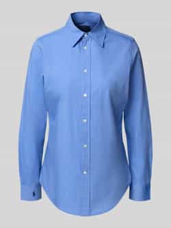 Polo Ralph Lauren Geborduurde Pony Button-Down Overhemden Blue Dames