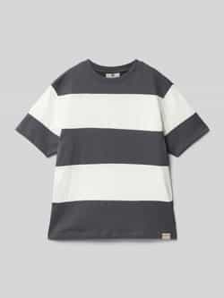 Garcia T-shirt met geribde ronde hals