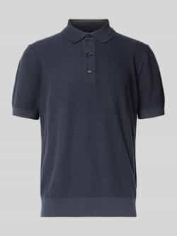 Boss Regular fit gebreid poloshirt van een mix van lyocell en katoen model 'LANNOTTI'