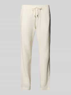 Tommy Hilfiger Loose fit stoffen broek van linnenmix model 'HARLEM'