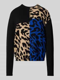 Betty Barclay Gebreide pullover in all-over look met opstaande kraag