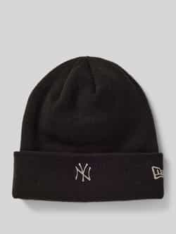 New era Beanie met labeldetail