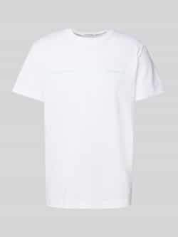 Calvin Klein Wit Katoenen T-Shirt Met Korte Mouwen White Heren