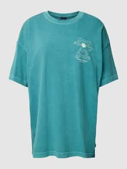 Tommy Jeans T-shirt met printopdruk blauwgroen geel