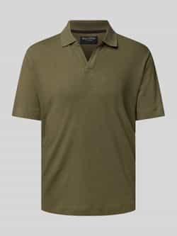 Marc O'Polo Regular fit poloshirt van een mix van katoen en linnen