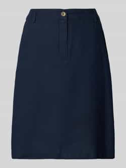 FREE QUENT Knielange rok van een mix van linnen en viscose model 'Lava'