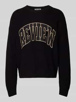 REVIEW Gebreide pullover met labelstitching