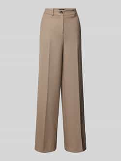 MORE & MORE Wide leg stoffen broek met persplooien