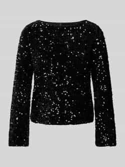 Vero Moda Loose fit shirt met lange mouwen en boothals en pailletten model 'BELLA'