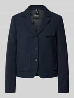 Marc Cain Blazer geïnspireerd door de jaren zeventig met opgestikte zakken Blue Dames
