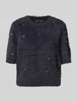 LUISA CERANO Regular fit gebreide pullover met sierapplicaties