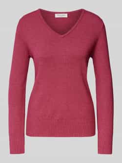 Christian Berg Woman Gebreide pullover met afgeronde V-hals