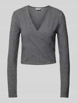Noisy May Shirt met lange mouwen in wikkellook model 'CITY'