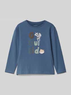 Name it Shirt met lange mouwen en statementprint model 'MOKA'