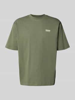 WOODBIRD T-shirt met labelprint model 'Baine'