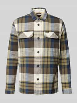 PME Legend Regular fit overhemdjack met paspelzakken op de borst