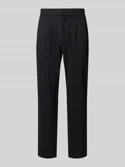 CK Calvin Klein Slim tapered fit stoffen broek met bandplooien