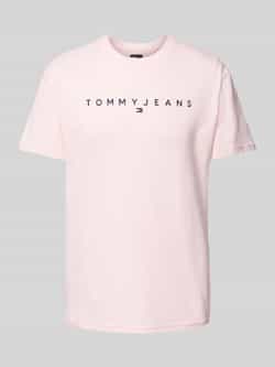 Tommy Jeans Regular fit T-shirt van puur katoen met labelstitching