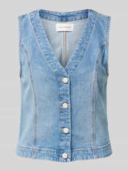 MSCH Copenhagen Jeansgilet met V-hals model 'Eli Ada'
