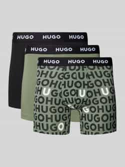 HUGO Boxershort met elastische logoband in een set van 3 stuks