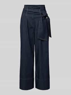 More Loose fit jeans met strikdetail
